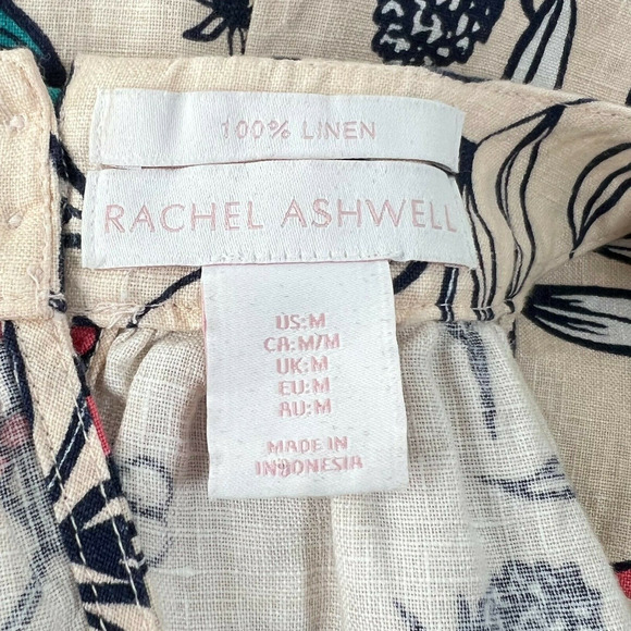Rachel Ashwell Linen Floral Dress Size M - Picture 8 of 11